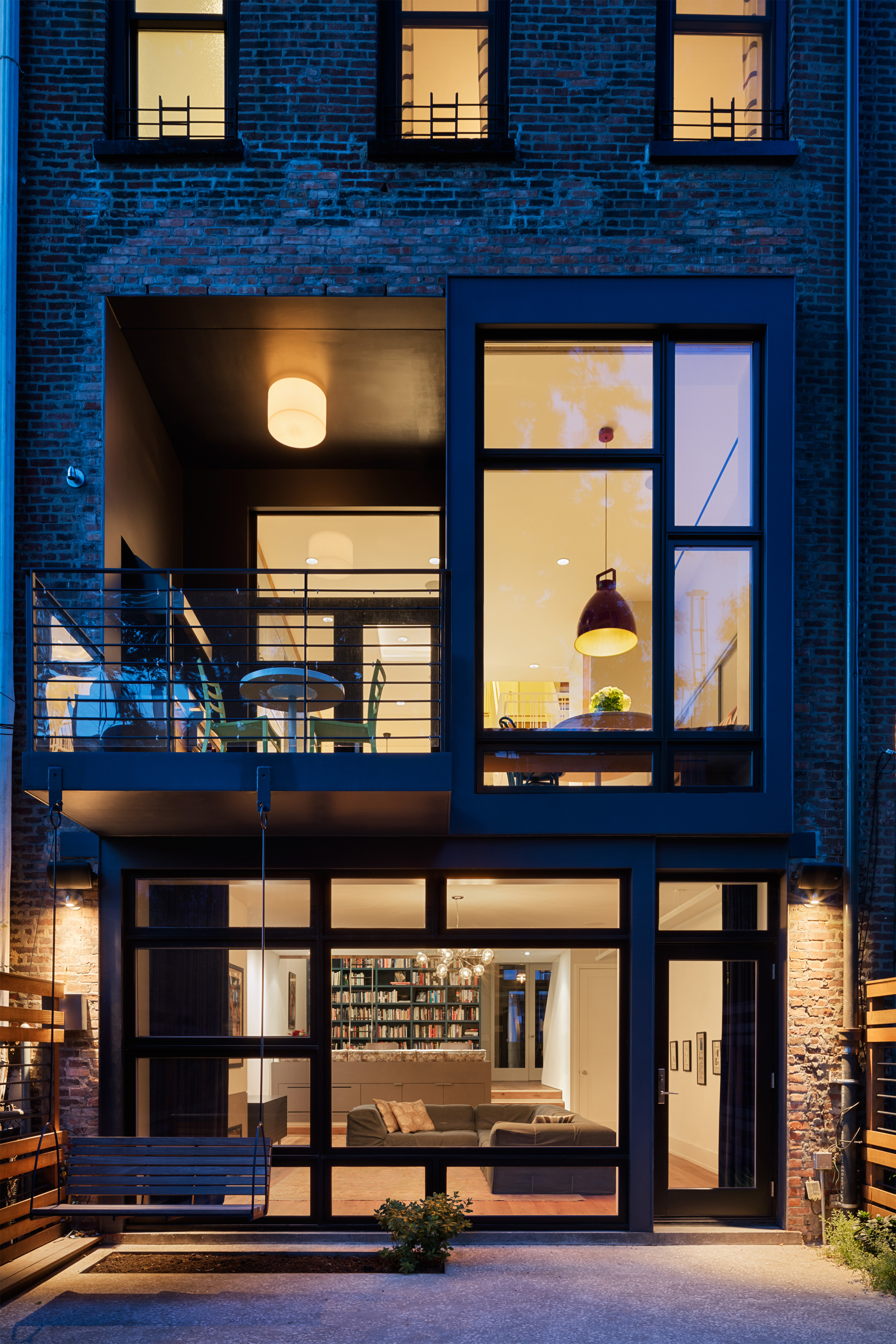 red top architects, East Village townhouse, mid-century modern, contemporary renovation