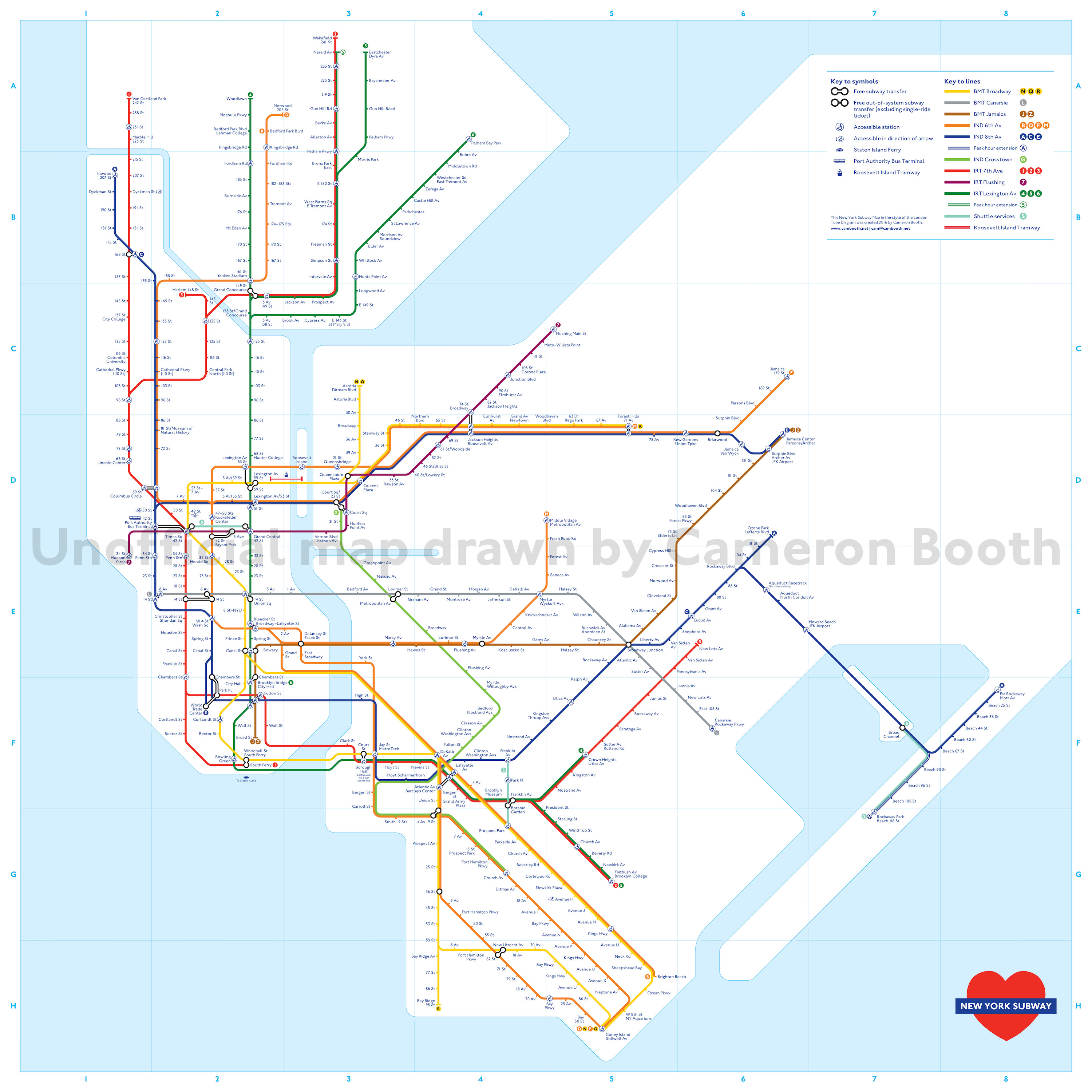 Map Mashup: The NYC Subway System Gets Re-Stylized as The London Tube