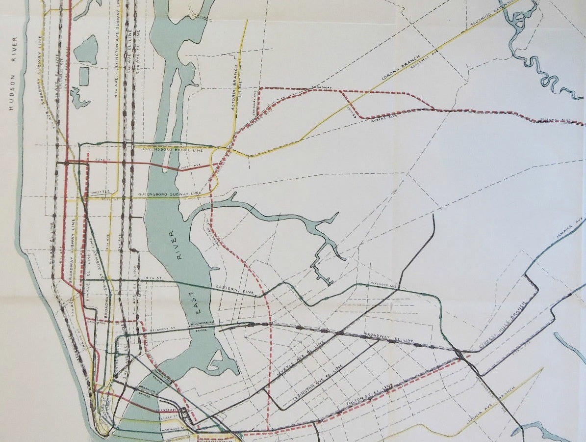 This 1927 city subway map shows early transit plans