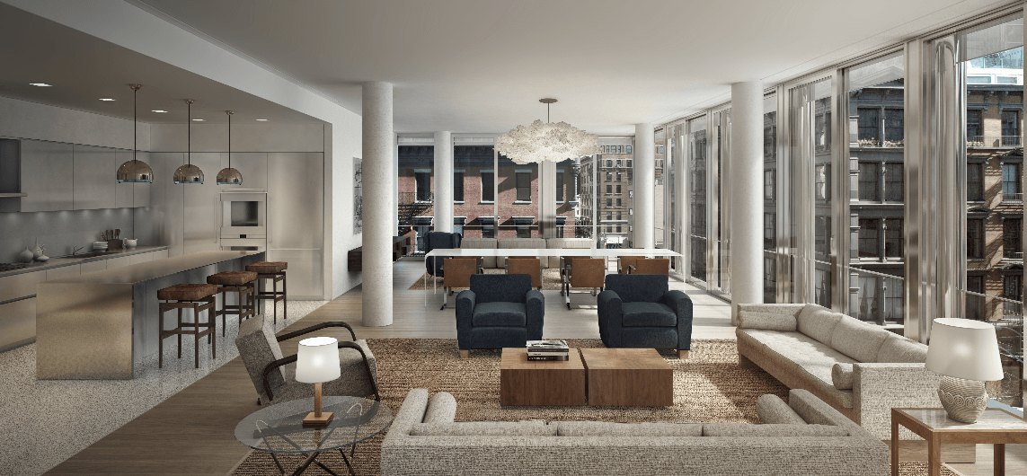 Sales begin at Annabelle Selldorf’s 42 Crosby Street, Soho condo with $1M parking spots