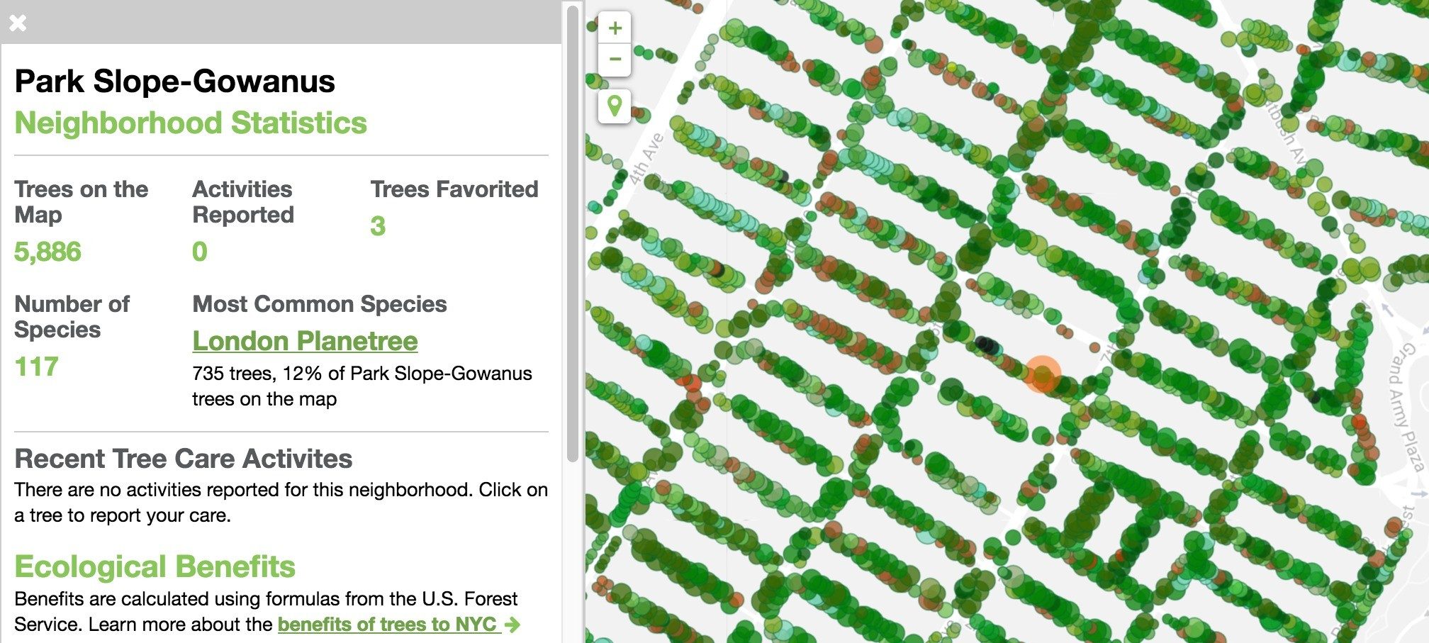 MAP: NYC has more than 666,000 street trees, up 12 percent since 2006