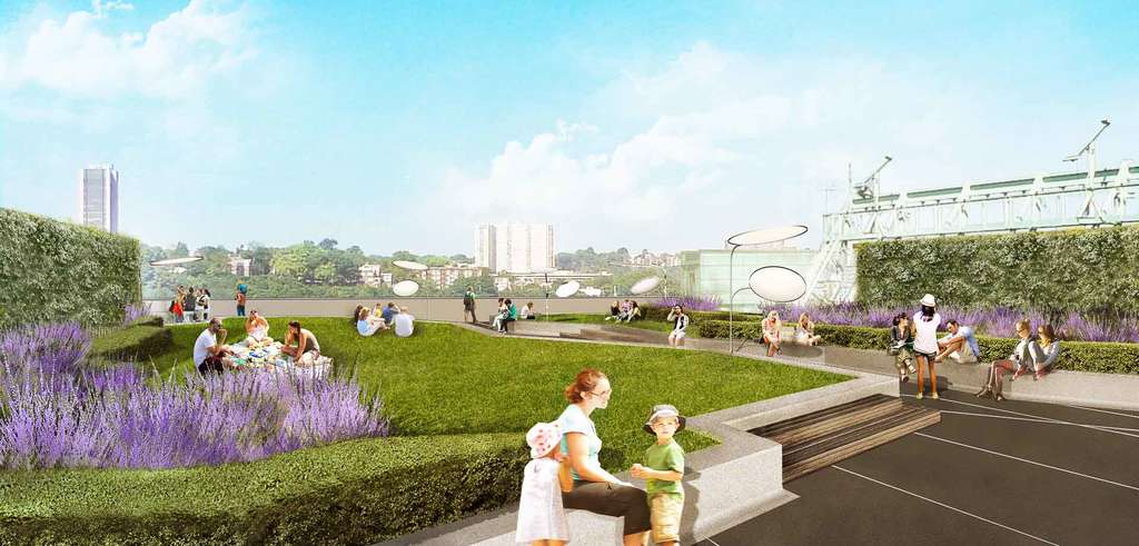 pier 57, google, google expansion, anthony bourdain, !MELK LANDSCAPE ARCHITECTURE AND URBAN DESIGN, GOOGLE, HANDEL ARCHITECTS, HUDSON RIVER PARK, HUDSON RIVER PARK TRUST, PIER 57, RXR REALTY, YOUNG WOO & ASSOCIATES