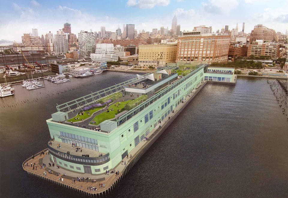 pier 57, google, google expansion, anthony bourdain, !MELK LANDSCAPE ARCHITECTURE AND URBAN DESIGN, GOOGLE, HANDEL ARCHITECTS, HUDSON RIVER PARK, HUDSON RIVER PARK TRUST, PIER 57, RXR REALTY, YOUNG WOO & ASSOCIATES