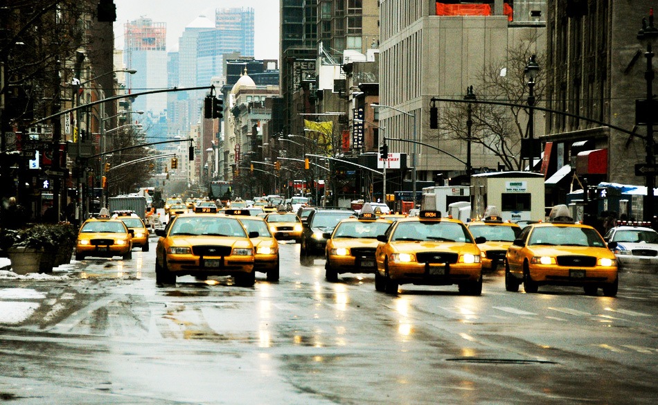 nyc taxicab, fleet of cabs, nyc noise pollution