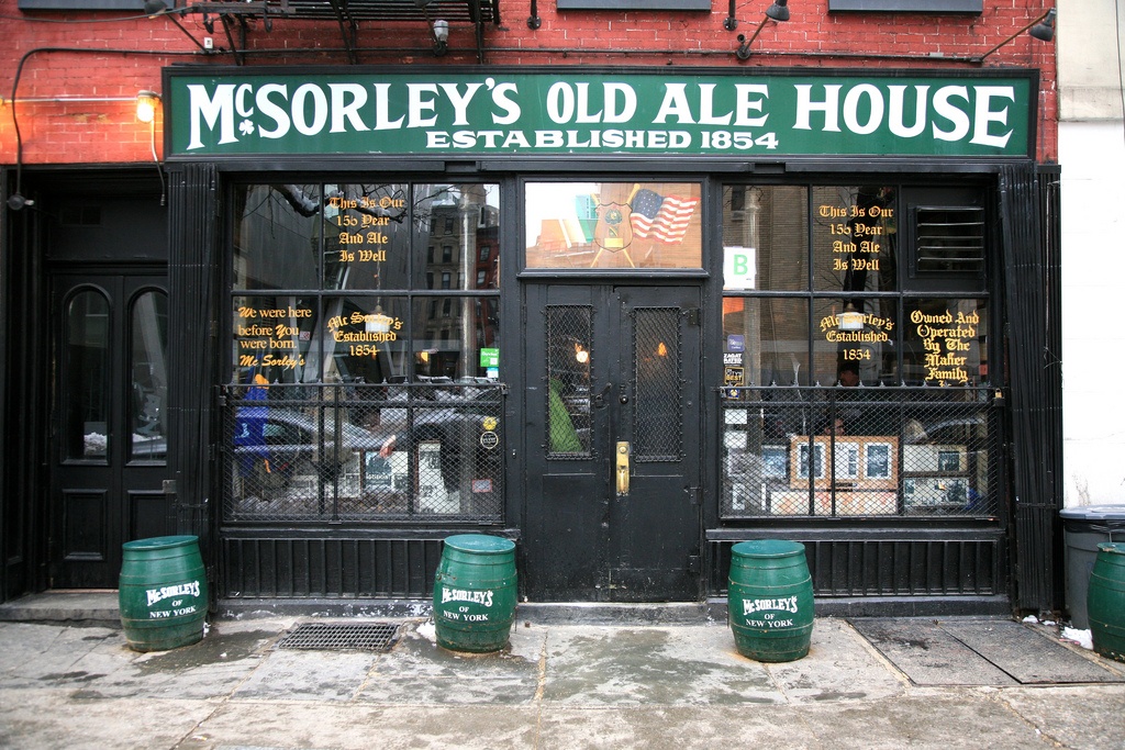 mcsorleys old ale house, east village, historic bars nyc