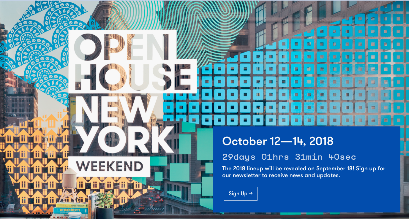 open house new york 2018, OHNY 2018