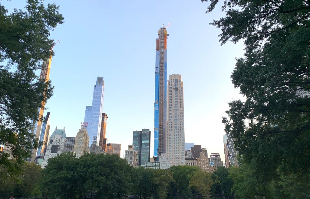 The world’s tallest residential building, Central Park Tower, tops out at 1,550 feet