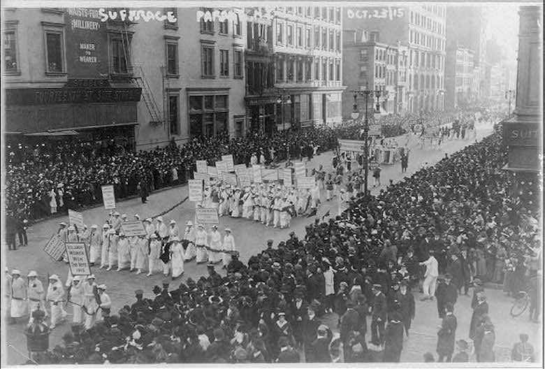 On October 23, 1915, tens of thousands of NYC women marched for the right to vote