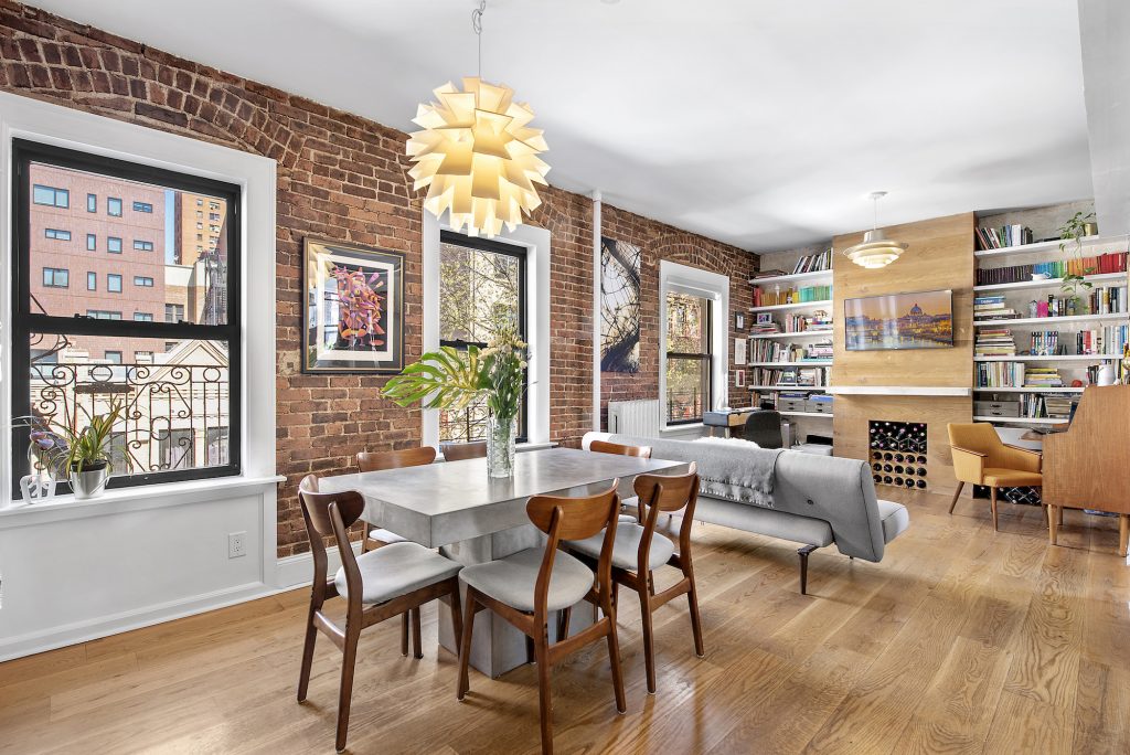 Exposed brick and contemporary flair collide in this $1M Upper West Side two-bedroom