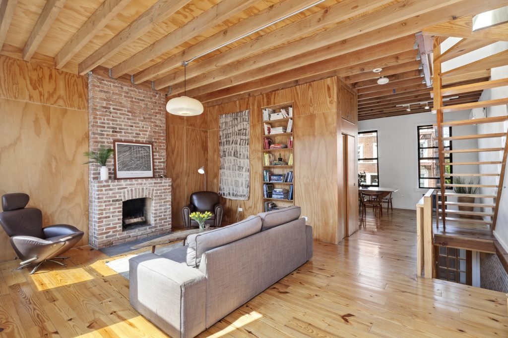 Just off Greenwood Cemetery, this modern and bright townhouse is asking $2.15M