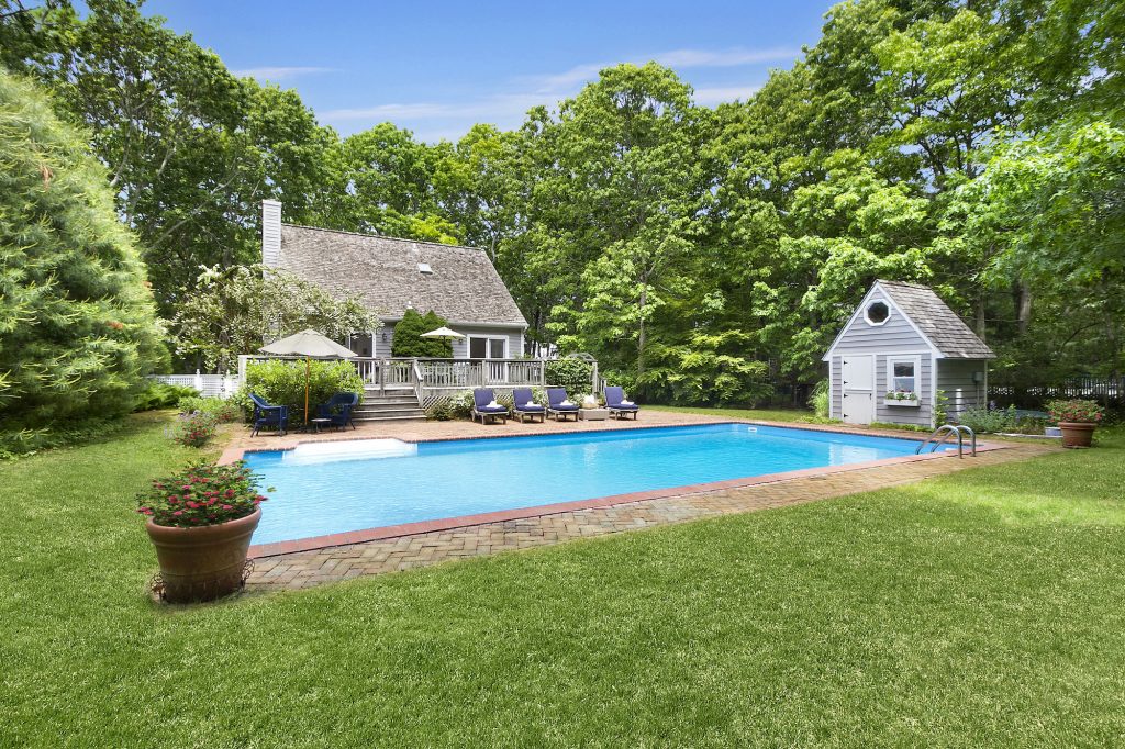 $1.8M Hamptons home is relaxation-ready with crisp interiors and a serene backyard